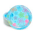 Whaline 40 Pcs Cartoon Sponge Paper Plates Flower Bubble Jellyfish Disposable Plates 9 Inch Under The Sea Party Tableware for Ocean Birthday Baby Shower Table Decor Supplies