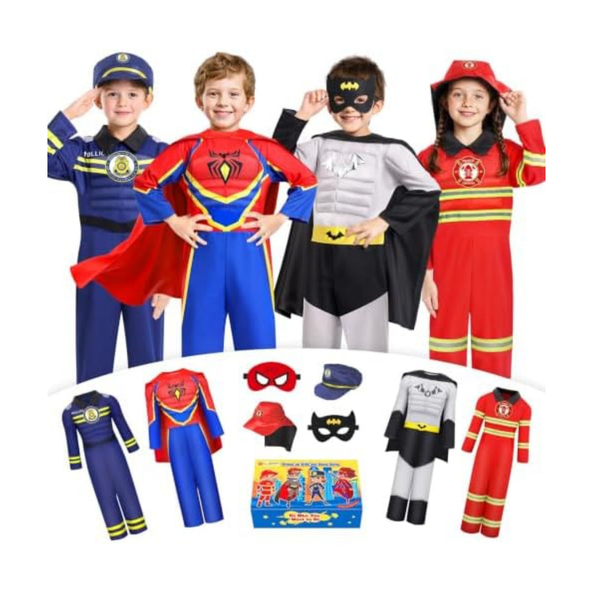 Costumes for Kids Boys Dress up Clothes for Role Play, Boys Muscle Chest