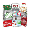 Tuzuaol 48 PCS Christmas Cookie Tins with Lid, Foil Treat Containers for Holiday Gift Giving Party Supplies Decorations and Disposable Food Storage