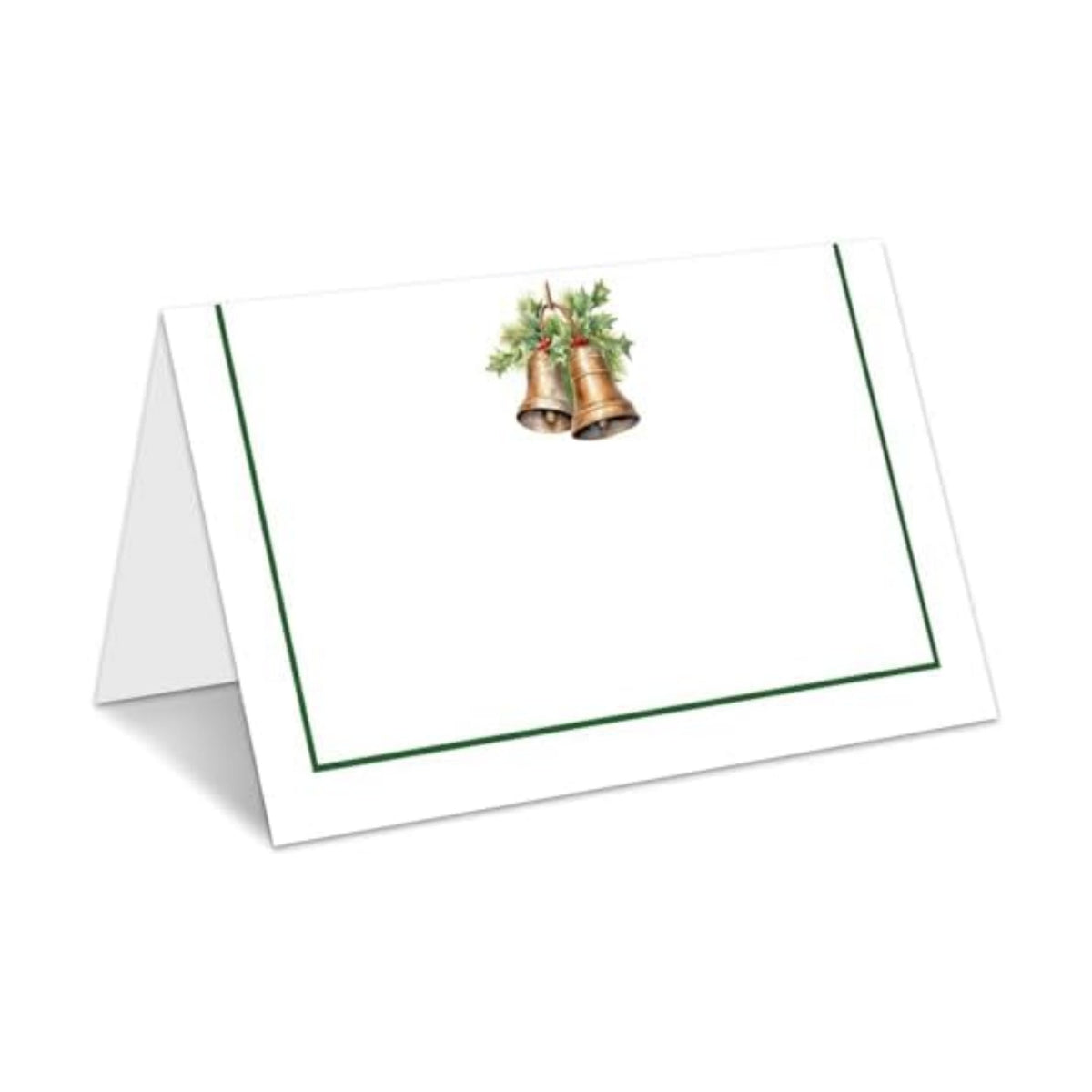 Christmas Place Cards for Table Setting, Christmas Bell Tent Cards Decor For Bridal Baby Shower Party Reception Decorations, Winter Holiday Placecards, 25 Pack Birthday Food Name Card, 2 x 3.5" /016