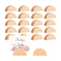 24Pcs Wood Table Number Stands, Wood Place Card Holders Include Traceless Adhesive Stickers, Semicircular Design Place Card Holders for Wedding, Ceremony, Birthday, Party, Events
