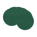 SHACOS Dark Green Round Placemats Set of 6 Cotton Polyester Braided 15 inch Washable Kitchen Dining Table Place Mats Christmas Table Mats for Home Wedding Party Decor