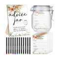 Sintuff 114 Pcs Boho Floral Wedding Advice Jar Cards for the Mr and Mrs