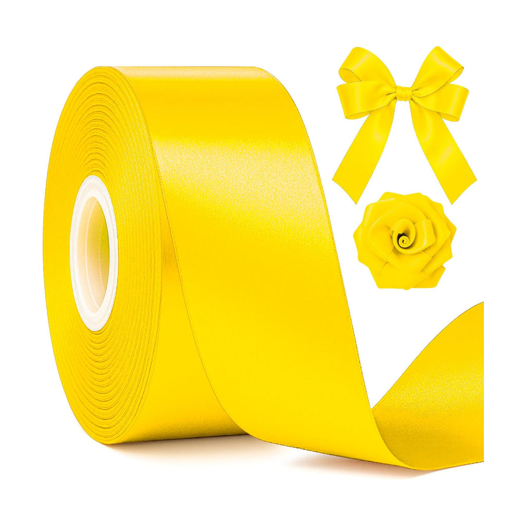 30 Yards 1 1/2 in Yellow Ribbon for Gift Wrapping Birthday Christmas Party