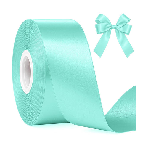 1 1/2 in 30 Yards Mint Blue Ribbon for Gift Wrapping Easter Birthday Decor