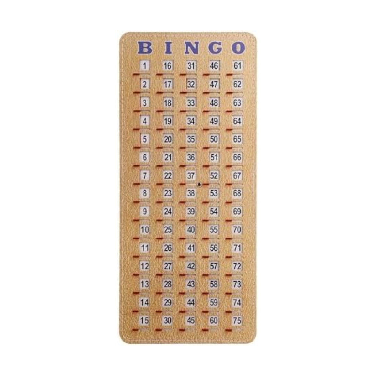 GSE Stitched Bingo Master Card with Sliding Windows, Reusable Shutter Card