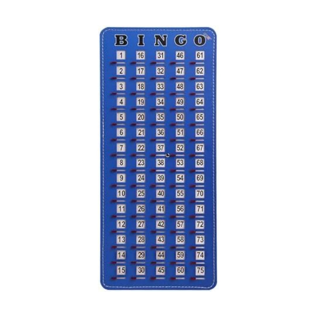 GSE Finger-Tip Bingo Master Board with Sliding Windows, Blue