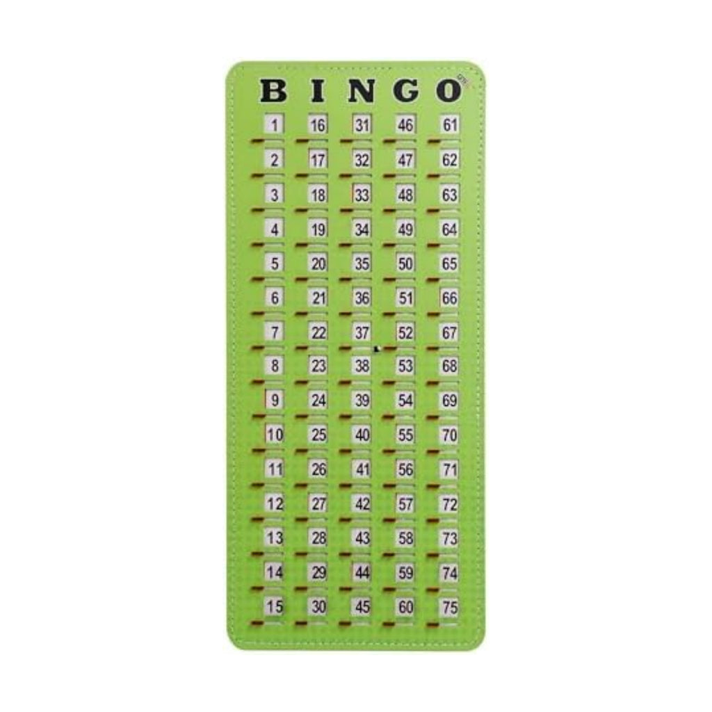GSE Finger-Tip Bingo Master Board with Sliding Windows, Green