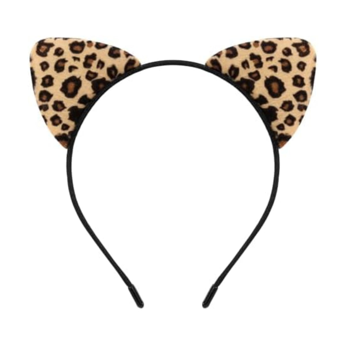 Furry Cat Ears Headband Women, Black Kitty Ear Cat Accessories for Halloween Cat Woman Costume Outfit