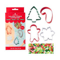 Sweets Indeed Cookie Cutters with Sprinkle Mix & Candy Eyeballs – 2 oz Sprinkles, Food-Safe Cookie Cutters, Baking & Decorating Kit (Christmas)