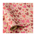 RUSPEPA Kraft Valentine’s Day Wrapping Paper Roll, Mini Roll, Red and Pink Heart Design, Romantic Gift Wrap Paper for Valentine's Day, Wedding, Anniversary, Birthday, 17 Inches x 16.4 Feet