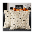 MIULEE Beige Halloween Pillow Covers Cute Ghost Decor Set of 2 18x18