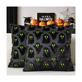 MIULEE Black Halloween Pillow Covers Cute Ghost Decor Set of 2 18x18