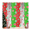 Blosssound 2 Packs Christmas Candy Foil Fringe Curtains 3.3x6.6ft Xmas