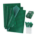 BEISHIDA Christmas Gingham Tissue Paper Bulk, Black and Green Buffalo Plaid Wrapping Tissue Paper for Gift Bags, 14 x 20 Inch Gift Wrap for Christmas Party DIY Crafts Decor Holiday Flowers-50pcs