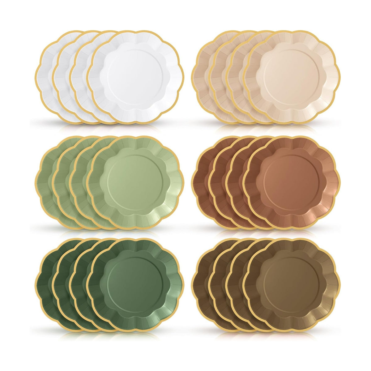 72 Pcs Woodland Paper Plates 9 Inch Disposable