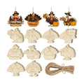 80PCS Wooden Thanksgiving Decoration Turkey Ornaments to Paint Thanksgiving Ornaments for Tree Crafts Cutouts Unfinished, DIY Blank Fall Unfinished Turkey Pumpkin Ornament for Home Harvest Hanging