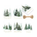 joycraft 50Pcs Christmas Gift Tags, 6 Styles Green Christmas Tree Tags