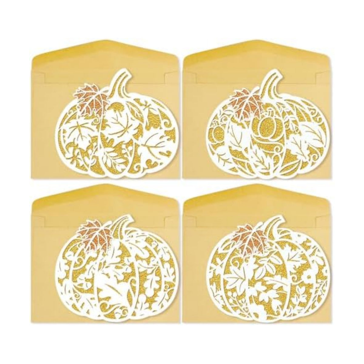 Thanksgiving Cards with Envelopes Thanksgiving Pumpkin Greeting Card Thank You Greetings Cardboard for Kids Adults Fall Autumn Family Party Home Friendly Wish Hope Hollow Paper Craft Cutout