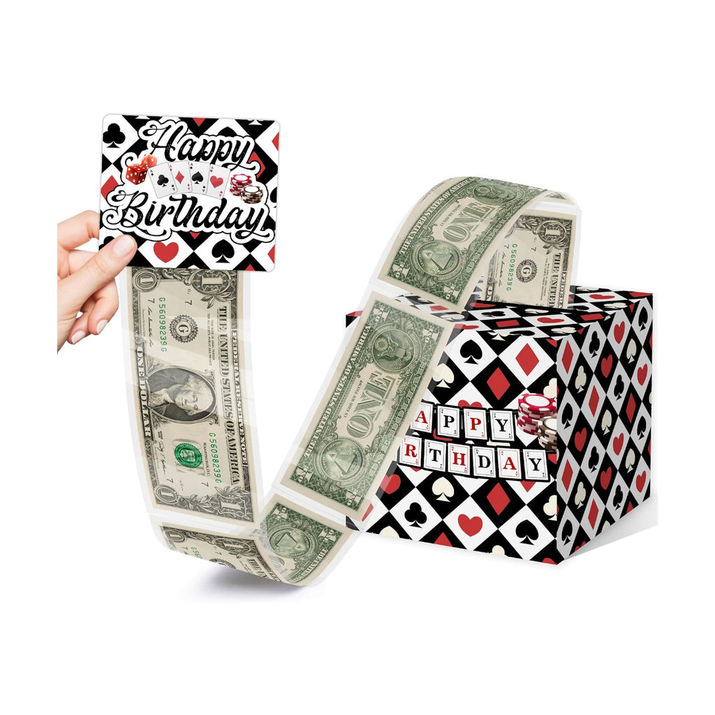 Casino Birthday Party Gifts, Poker Happy Birthday Money Gift Box, Las Vegas Money Gift Box for Cash, Casinos Party Decorations, Casino Poker Money Box, Casinos Theme Party Decorations for Man Women