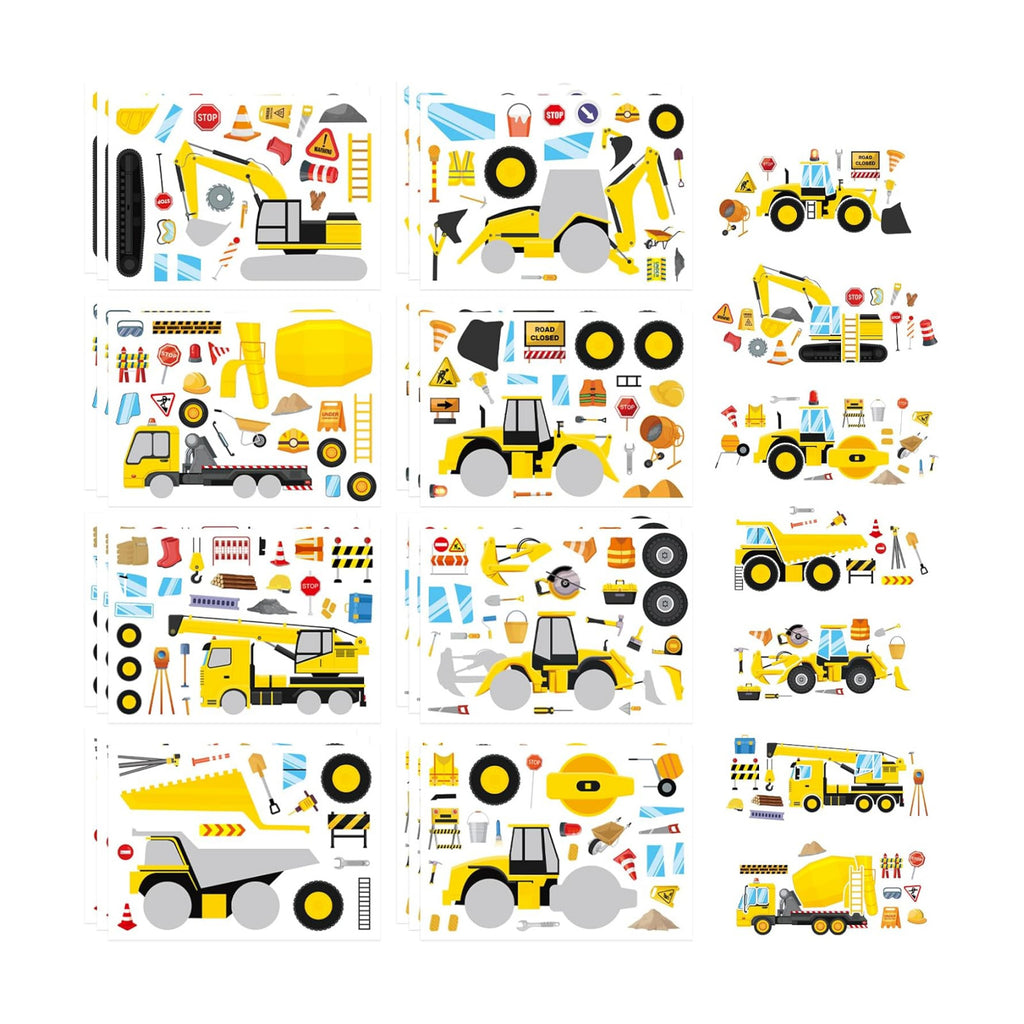 Make a Face Sticker, Make Your Own Vehicle, Truck, Excavator Stickers