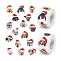 H1vojoxo Christmas Dog Sticker Rolls - 1000PCS Christmas Dog Stickers for Kids 16 Designs Xmas Cute Dogs Realistic Stickers for Craft Water Bottles Holiday Cute Dogs Sticker for Envelopes Gift Decor