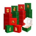 AmazingSpark 100 Pcs Christmas Cookie Boxes with Windows Red and Green Bakery Boxes Christmas Paper Treat Cases for Holiday Party Favor Pastries, Cupcakes, Cookies, Donuts, Small Gift Wrapping