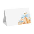 24 Pcs Little Pumpkin Place Cards (Blue Bow)