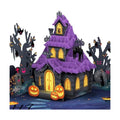 Paper Love Halloween Card | 3D Pop-Up Haunted House Greeting Card for Kids, Adults, or Spooky Friends | 5" x 7" w/Envelope & Note Tag