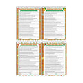 104Pcs Christmas Party Trivia Game Cards Xmas Festival Guessing Activity Christmas Question and Answer Cards for Adults Family Friends Coworkers Groups Winter Holiday Party Supplies (Gingerbread)