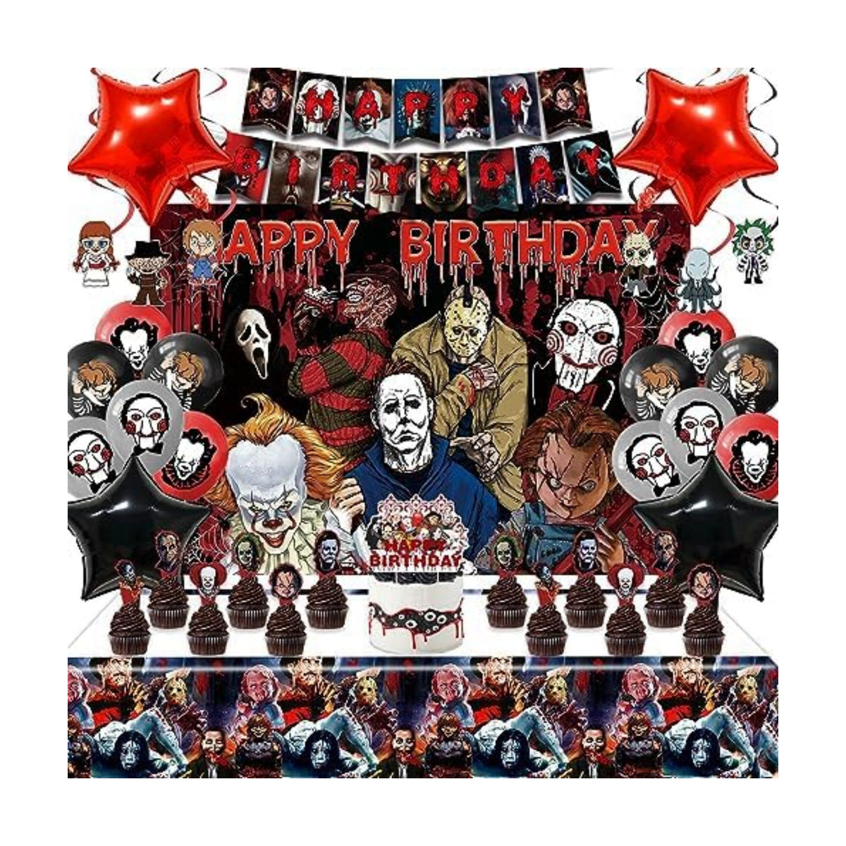 Halloween Party Decorations Kit, 38 Pcs Spooky Birthday Set