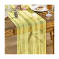 Artoid Mode Pearl Yellow Gauze Table Runner 10FT Home Decor