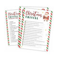 30 Pack Christmas Party Game Cards - Christmas Trivial - Cute Santa Design Fun Xmas Games Activity for Office Groups, Festive Events Xmas Party Decorations (5" x 7",with One Answer Cards) - A05