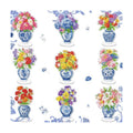 Kosiz 9 Pcs Christmas Chinoiserie Flower Diamond Painting Tabletop Decor
