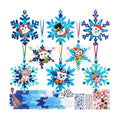 Ruicnte 24 Set Snowflake Ornament Crafts Bulk for Christmas Winter Activity