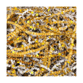 Jansun Metallic Gold White Crinkle Cut Paper, 115g/4oz Shred Filler with Gold Dots Stars Confetti for Christmas Halloween Wedding Gift Wrapping Craft DIY Basket Filling Holiday Party Decorations