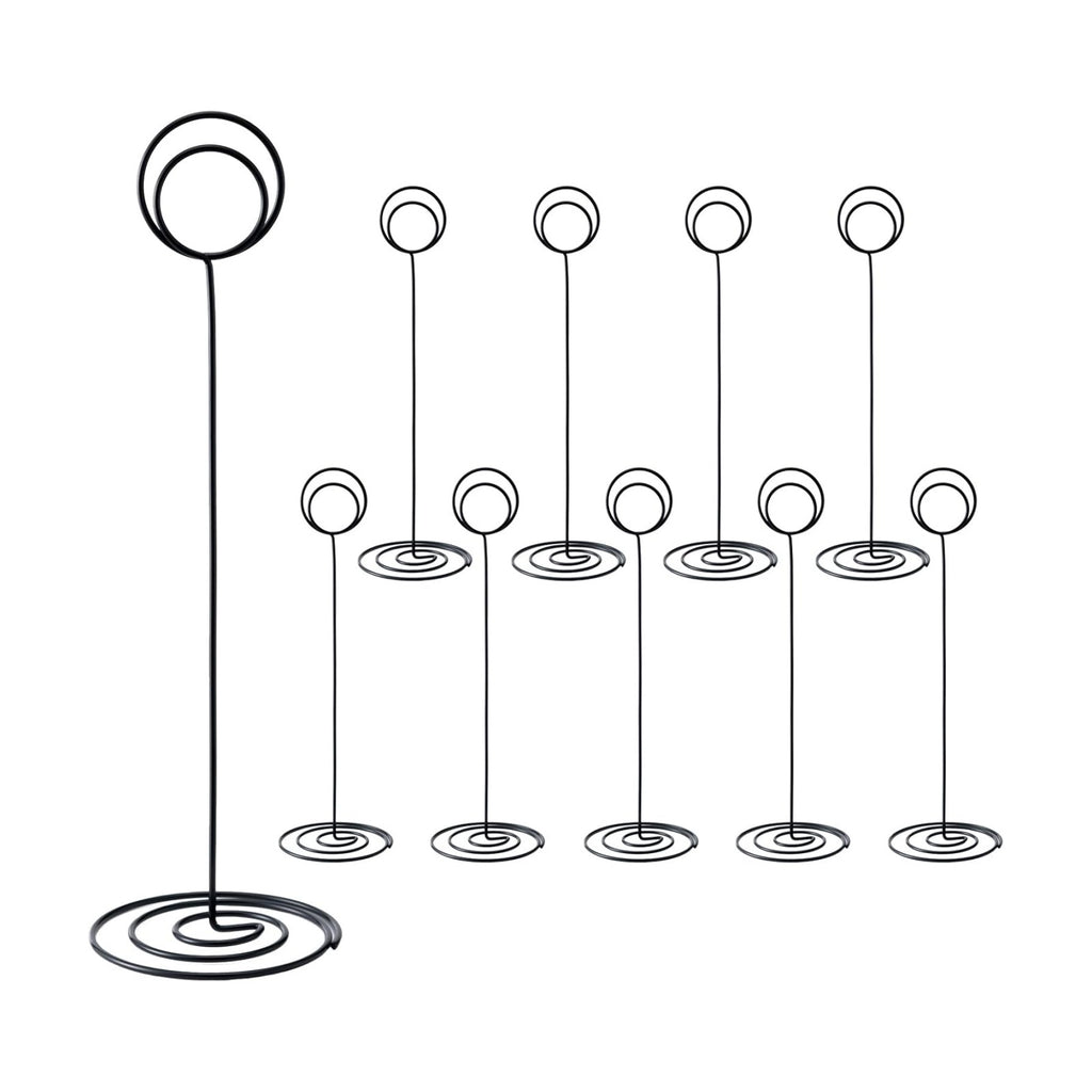 Table Number Holders, 10PCS Place Card Holder, Photo Holder (8.7" Black)