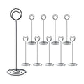 Table Number Holders, 10PCS Place Card Holder, Photo Holder (8.7" Black)