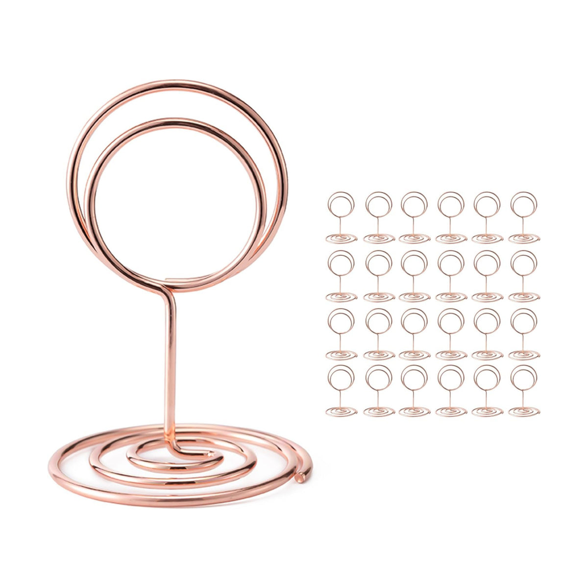 Table Number Holders, 26PCS Place Card Holder, Photo Holder (2" Rose Gold)