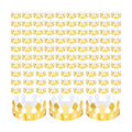 100 Pcs Gold Paper Crowns for Birthday Party, Bulk Classic Gold Foil Crown Hats for Adults & Little People, Party Favors for Wedding, Celebration