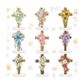Kosiz 9 Pcs Cross Diamond Painting Tabletop Decor Christian Diamond Art Kit