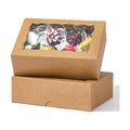 8PCS Brown Bakery Boxes with Window, 8x6x2.5 Inch Gift-Ready Pastry Box for Chocolate Strawberries, Macarons, Donuts, Truffles, Ores, Cookies, Donuts, Perfect for Different Holiday Celebrate