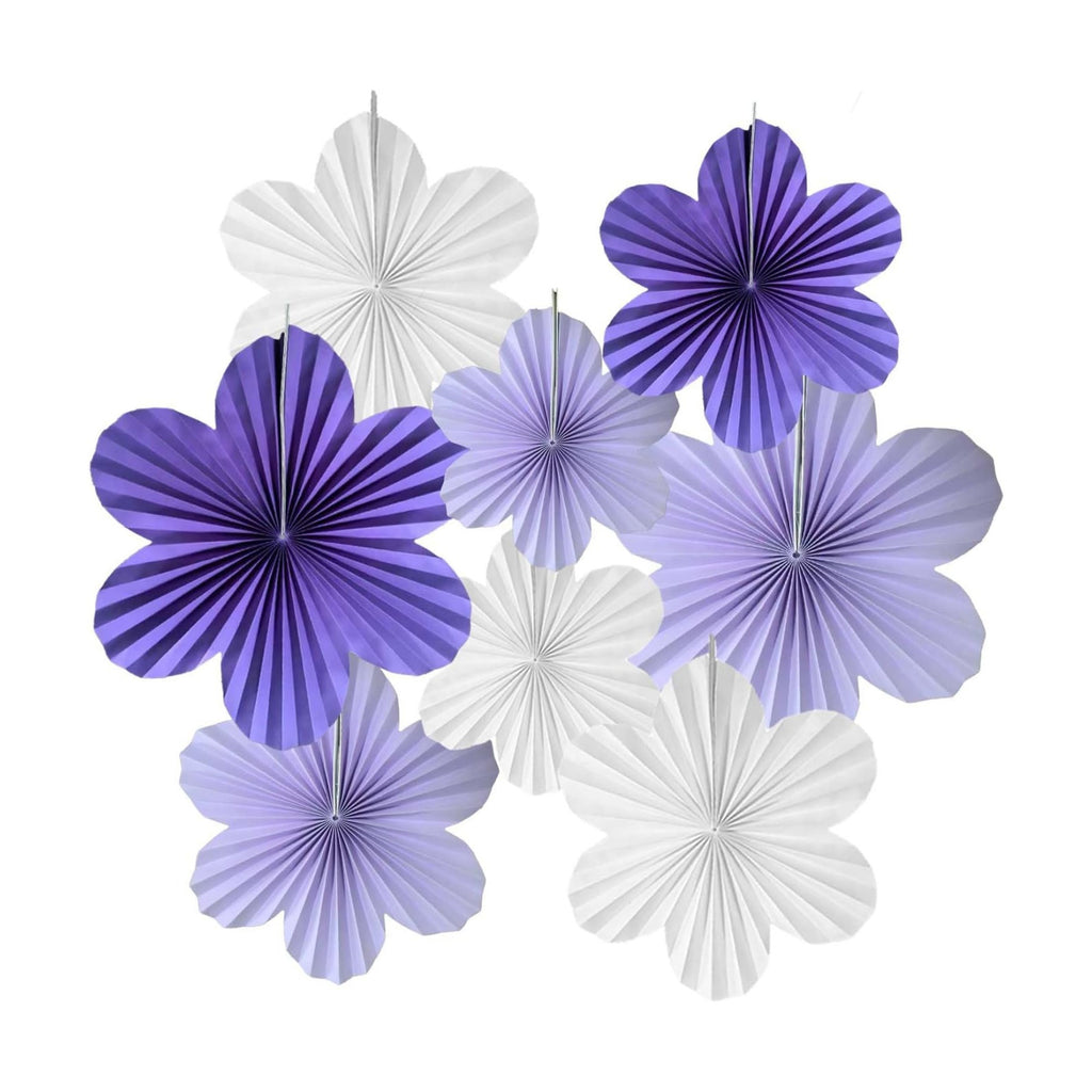 Purple Party Decorations Purple White Paper Flowers Decorations for Wall