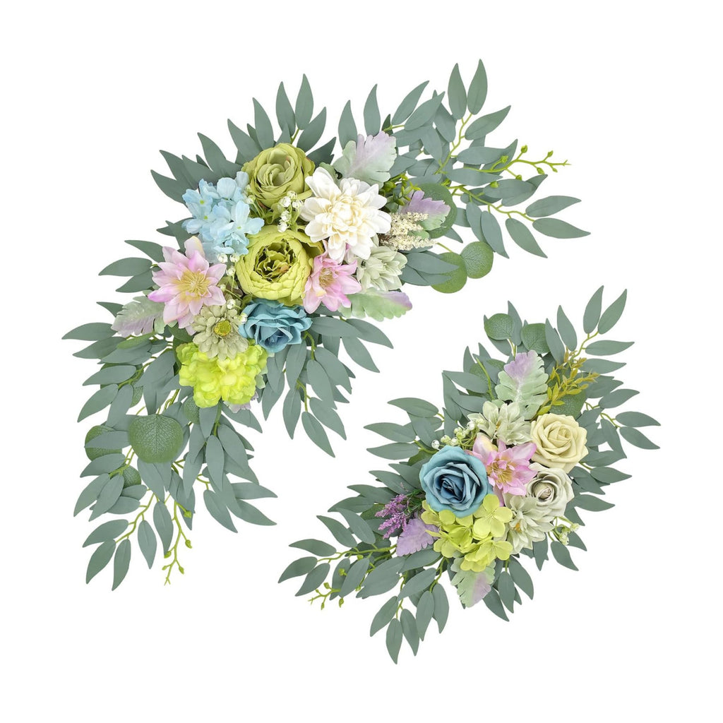 Artificial Flower Wedding Arch Decorations, Arch Faux Flowers Greenery for Wedding Decor, Reception Backdrop Decoration, Bridal Shower, Baby Shower (Green)