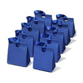 Vitalizart Paper Gift Bags With Ribbon Handles Small Blue Bulk Pack