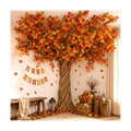 Thanksgiving Classroom Tree Bulletin Board Set Fall DIY 3D Kraft Craft Cardboard Tree with Simulated Maple Leaves Thanks Giving Banner Wall Decor for Autumn Rustic School Elementary Teacher Chalkboard