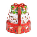 Olgaa Christmas Cookie Tins with Lids Set of 3 Gingerbread Man Cookie Storage Containers Airtight Round Jars for Gift Giving Holiday Treats Baking Cake Container