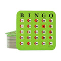 Yuanhe Bingo Cards with Sliding Windows - Reusable Travel Bingo Game Cards Bulk, 25 Pack, Green