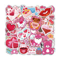 OHOME Valentines Stickers - 100 PCS Heart Stickers for Kids Classroom School - Valentines Day Crafts Gifts Treats Decor Cards Scrapbooking Decorations Supplies - Valentine's Party Favors