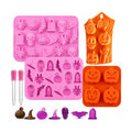 4pcs Halloween Silicone Mould 3D Chocolates Candy Gummy Molds